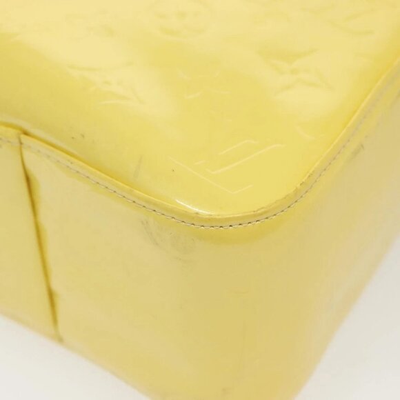 LOUIS VUITTON Monogram Vernis Columbus Tote Bag Lime Yellow M91047 Auth ep10370 - Picture 4 of 16